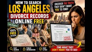 How to search Los Angeles divorce records online free