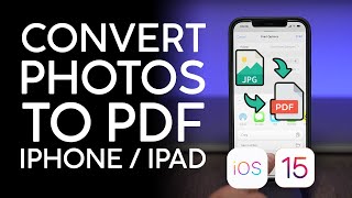 How to Convert Photo to PDF on iPhone iPad iOS 15 #phototopdf