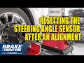 RESETTING THE STEERING ANGLE SENSOR AFTER AN ALIGNMENT