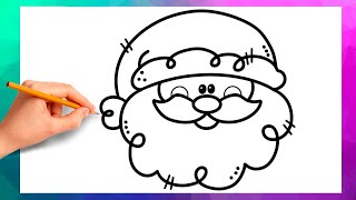 COMO DIBUJAR A PAPÁ NOEL FÁCIL