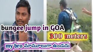 successfully completed bungee jump in Goa DILEEP