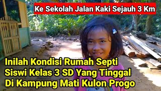 Keadaan Rumah Septi Siswi Kelas 3 SD Yang Viral Tinggal Di Kampung Mati Kulon Progo Yogyakarta