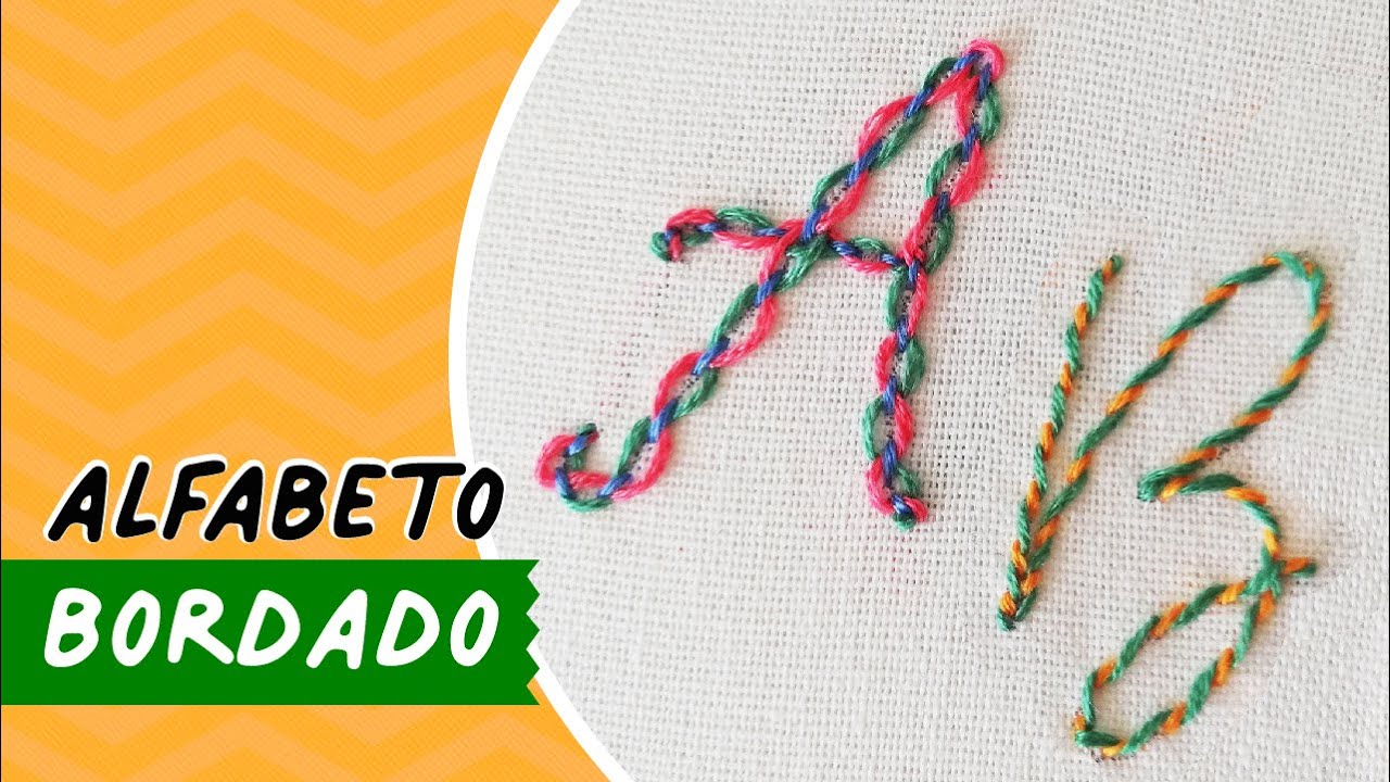 🧵 Cómo Bordar LETRAS A Mano FÁCILES 🧵 Abecedario Bordado A Mano - YouTube