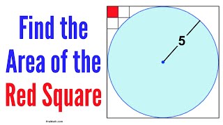 Can You Find the Area of the Red Square? | Step-by-Step Tutorial