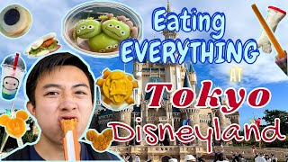 Eating EVERYTHING at TOKYO DISNEYLAND! FOOD TOUR of FOOD and DRINKS at DISNEYLAN