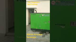 Commissioned 45kVA Kirloskar Generator for Marriage Hall in Ayapakkam.Generator Dealers in Ayapakkam