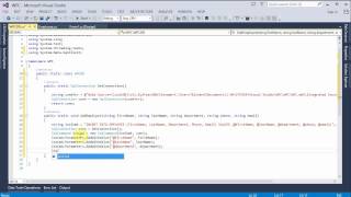 Create Database Class for VS 2013 Project