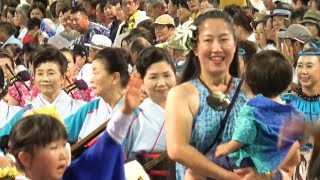 紺屋町演舞場「阿波フラ連+渦の会」2017徳島夏の阿波おどり（2017.8.12）