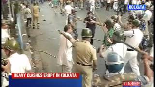 SUCI supporters clash with police in central Kolkata