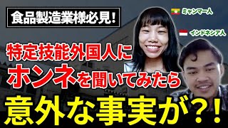 【インドネシア\u0026ミャンマー】食品製造業で働いてる特定技能外国人にホンネを聞いてみた