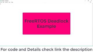 FreeRTOS Mutex Deadlock Scenario Example