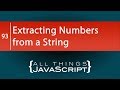 JavaScript Problem: Extracting Numbers from a String