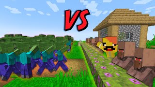 1.18 Resident Village vs Zombie Army in minecraft