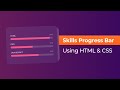 Animated Progress Bar Using HTML CSS Only | CSS Progress Bar Tutorial