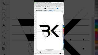 Creative Letter B+K Logo Design in Coreldraw #shorts #shortsvideo