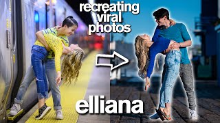 Recreating Viral Couple's Photos *Two HUGE Pranks and a KISS* ft/ Elliana Walmsley