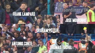 Bench Reaction Lampard,Mourinho,Conte,Tuchel(Former Chelsea Managers) and Graham Potter
