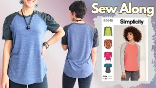 Simplicity 9645 Sew Along // Beginner Friendly Sewing Tutorial // Tee Shirt with Gathered Sleeves