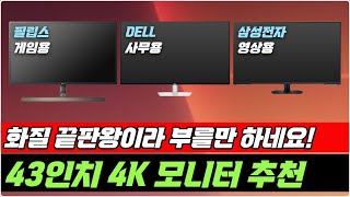 43인치 4k 모니터 추천 화질 끝판왕 브랜드만 정리했어요 [필립스ㅣ델ㅣ삼성전자]