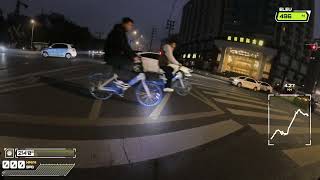 Chengdu evening rushhour by bicycle 20241218