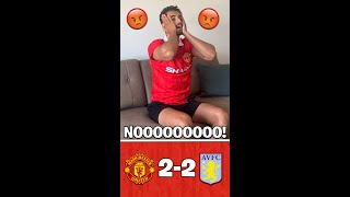 ZOGZ RAGES REACTING TO MANCHESTER UNITED CONCEDING LAST MINUTE VS ASTON VILLA 😂