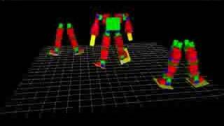 iRobot bipedal FAN (v2) --- 3D simulation using vPython