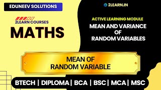 Mean and Variance of Random Variables | Mean of Random Variables