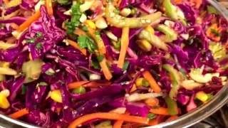 سلطة اللهانه الحمره Red cabbage salad