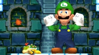 New Super Mario Bros. DS - All Boss Battles w/ Mega Luigi