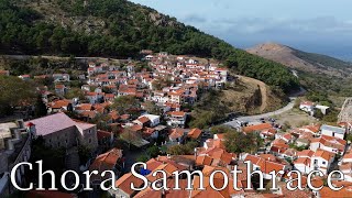 Chora, Island Samothrace, Greece - by drone [4K]. #greekislands