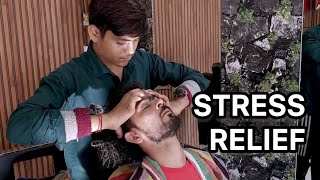 Intense Stress Relief and Kansu Massage By Small Indian Barber