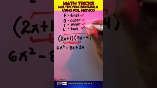 "Efficiently Master the FOIL Method for Binomial Multiplication" #SHORTS #math #problems #mathtrick