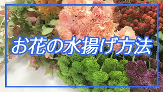 お花の水揚げ方法