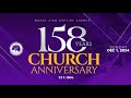 Celebrating 158 Years As A Ministry | Mt. Zion Nashville's 158th Church Anniversary