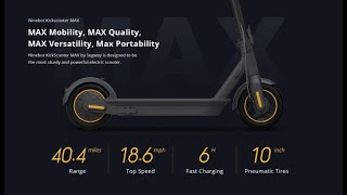 Ninebot KickScooter MAX G30 Intro