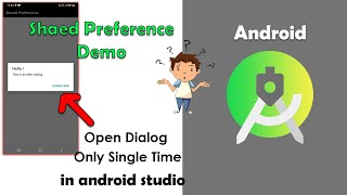 Shared Preference Dialog Example in Android Studio | SharedPreference | Android tutorial | #78