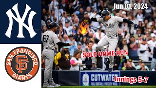 Yankees vs Giants [Innings 5-7] Jun 01, 2024 Game Highlights - MLB Highlights | 2024 MLB Season