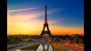 PARIS, FRANCE, Eiffel Tower 4K Drone ULTRA HD