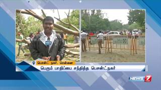 வர்தா புயல் பாதிப்பு : கடும் பாதிப்பை சந்தித்த சென்னை பெசன்ட் நகர்