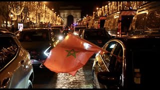 Coupe du monde 2022 : Euphorie franco-marocaine sur les Champs-Elysées, avant la demi-finale