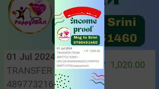 POPPYS MART INCOME PROOF #shorts #proof #earningapp