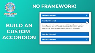 Custom Accordion Menu Using HTML CSS and Javascript Only! | Accordion With HTML5 And CSS