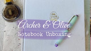 Archer & Olive Square Notebook Unboxing // Tinsel Town // 8"x8" Dot Grid Journal