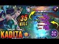 35 Kills + SAVAGE!! Best Kadita One Hit Build and Emblem!! - Build Top 1 Global Kadita ~ MLBB