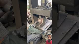 Satisfying Iron Pipe Bending with Giant Steel Balls: Perfect Pipe Joints #pipebending #metalbending