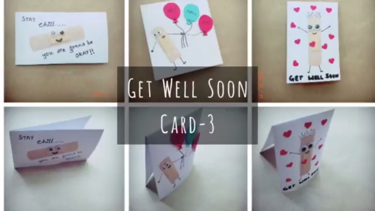 Get Well Soon Card - 3 | Craft For Kids | Easy DIY Cards For Kids | DIY ...