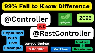 Spring Boot tutorial: @Controller vs @RestController | Explained with Example |Spring Boot REST API