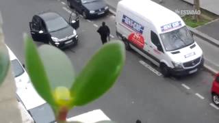 Imagens fortes: Policial é assassinado após ataque ataque terrorista na França
