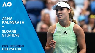 Anna Kalinskaya v Sloane Stephens Full Match | Australian Open 2024 Third Round