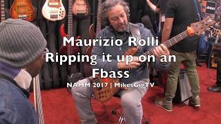 Maurizio Rolli ripping it up on an F Bass at NAMM 2017 | MikesGigTV